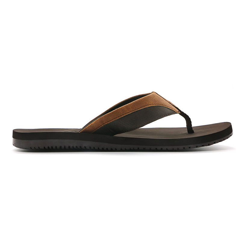 Men's Beach Flip Flops Leather Sandals Summer Shoes Indoor/Outdoor