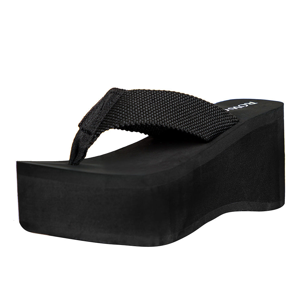 Women's Platform Wedges Webbing Flip Flops Designer Beach Sandals