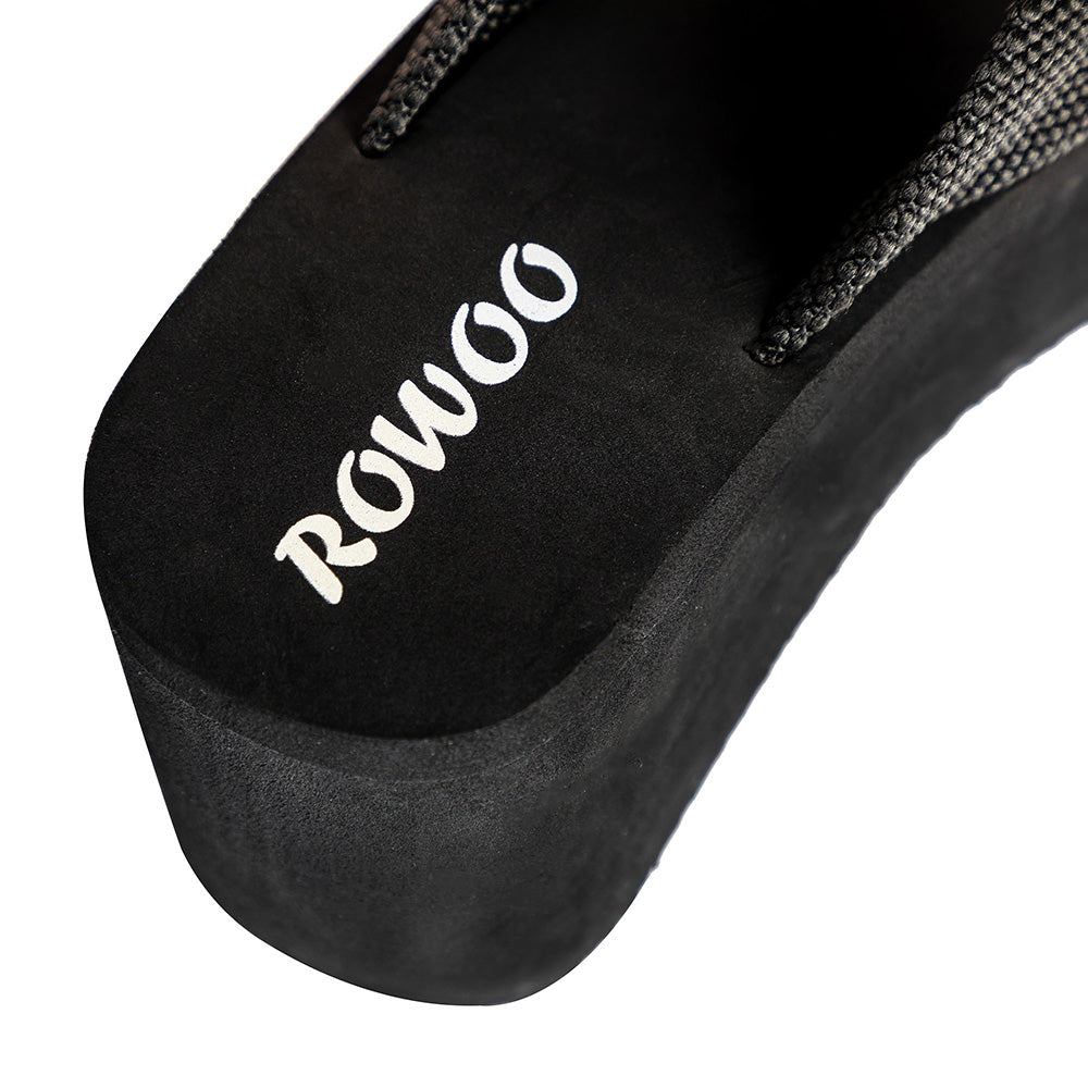 Women's Platform Wedges Webbing Flip Flops Designer Beach Sandals