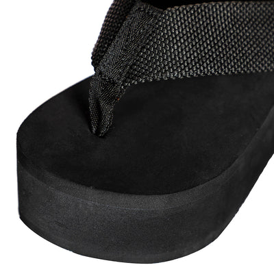Women's Platform Wedges Webbing Flip Flops Designer Beach Sandals