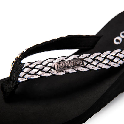 Womens Summer High heels Flip Flops Fashion Decorative sandals
