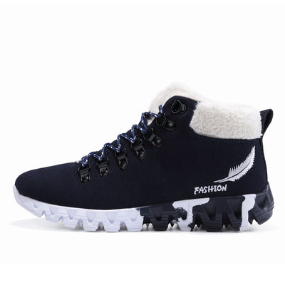 Warm cotton shoes men's high top mountaineering snow boots outdoor hiking sneakers