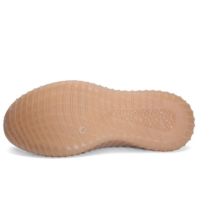 Yellow coconut casual shoes men breathable fly woven sneakers