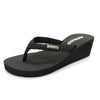 Flip Flops for Women Ribbon Platform Wedge Comfort Thong Sandal