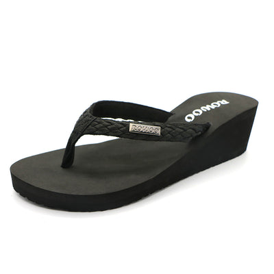 Flip Flops for Women Ribbon Platform Wedge Comfort Thong Sandal