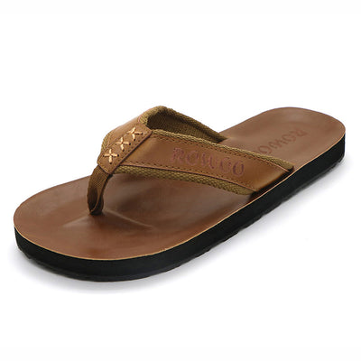 Men Beach Slippers With Soft Sole Classical Flip Flops Comfortable