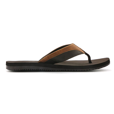 Men's Beach Flip Flops Leather Sandals Summer Shoes Indoor/Outdoor