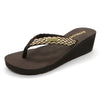 Flip Flops for Women Ribbon Platform Wedge Comfort Thong Sandal