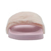 Women Slip on Faux Fur Trim Flat Slipper Open Toe Ladies Sandals