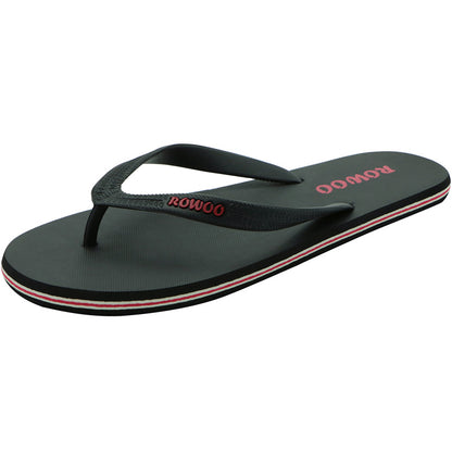 Mens Flip Flops Beach Flat Sandals Rubble Thongs Striped