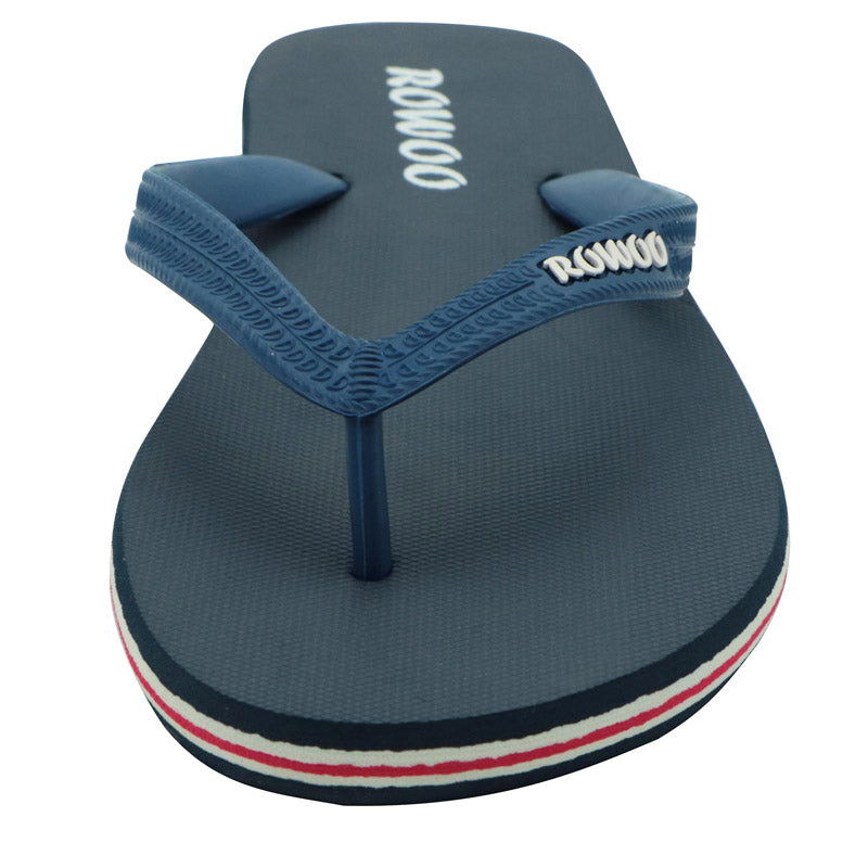 Mens Flip Flops Beach Flat Sandals Rubble Thongs Striped