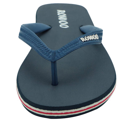 Mens Flip Flops Beach Flat Sandals Rubble Thongs Striped