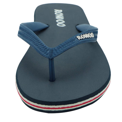 Mens Flip Flops Beach Flat Sandals Rubble Thongs Striped