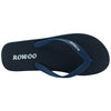 Mens Flip Flops Beach Flat Sandals Rubble Thongs Striped