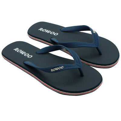 Mens Flip Flops Beach Flat Sandals Rubble Thongs Striped