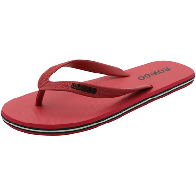 Mens Flip Flops Beach Flat Sandals Rubble Thongs Striped