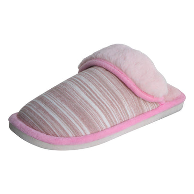Stripe Fluffy Anti-slip Home Shoes Indoor Soft Plush Slipper for Adult