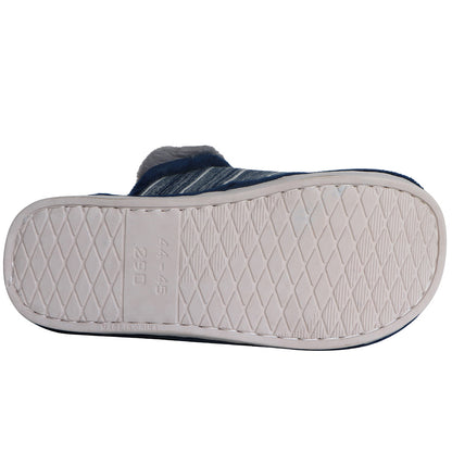 Stripe Fluffy Anti-slip Home Shoes Indoor Soft Plush Slipper for Adult