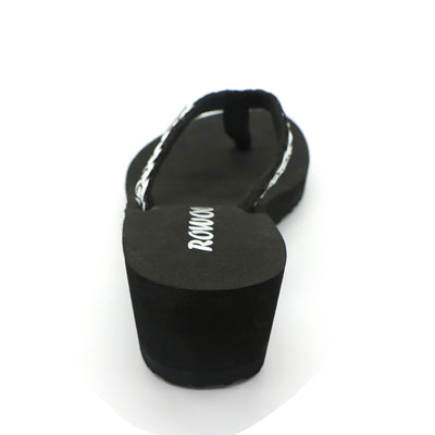 Flip Flops for Women Ribbon Platform Wedge Comfort Thong Sandal