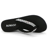 Flip Flops for Women Ribbon Platform Wedge Comfort Thong Sandal